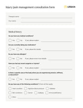 Load image into Gallery viewer, Injury and pain management consultation form - downloadable file