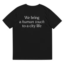 Load image into Gallery viewer, Urban Embroidered Front Full Logo + Back Printed &#39;Human Touch&#39; Slogan - T-Shirt - Unisex