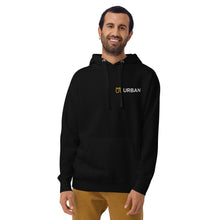 Load image into Gallery viewer, Black Hoodie - Front Printed Small Urban Logo - Unisex